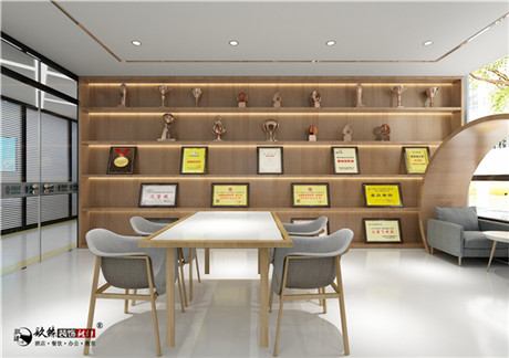 大武口秦蕊营业厅办公室装修设计|洁净大方的高级质感空间
