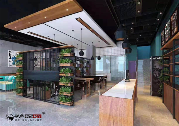 大武口雅食餐厅设计|提升了店内整洁感和高品质